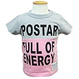(ポスター) POSTAR　バイカラーロゴプリント Tシャツ 杢グレー　130cm