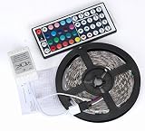 ストリップライトLED、Liu Nian 5 M RGB 3528 300のLED SMD柔軟なライトストリップランプ44キーリモートコントロールクリスマスHolidayインドアパーティーホームキッチ
