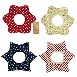 iZiv 4枚ベビービブ【食事用スタイ】4レイヤー防水よだれかけベビー0-3歳（カラー7）