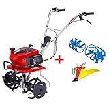 ホンダ 耕運機 こまめ F220 ニューイエロー培土器+ ブルースパイラルローター650セット