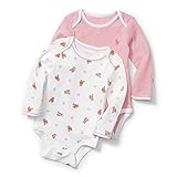 【並行輸入】RALPH LAUREN(ラルフローレン) ベビー女の子 長袖 ボディ-スーツ 2枚セット ロンパース 肌着 9ｍ（70サイズ）
