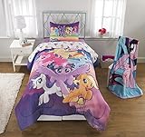 My Little Ponyムービー( 2017 ) 7pc Full Comforter and SheetセットBeddingコレクションと夜のライト