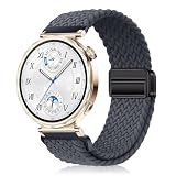 [YealRed] バンド 18mm Huawei Watch GT 6/GT 5/GT 4 41mm / Huawei Watch 5 42mm / GT 5 Pro 42mm 交換用ストラップ 弾性ナイロン製 替えベルト 編組ストラップ 磁気バックル 換え ベルト マグネットバンドファーウェイウォッチ GT 6/GT 5/GT 4 41mm に対応（グレー）