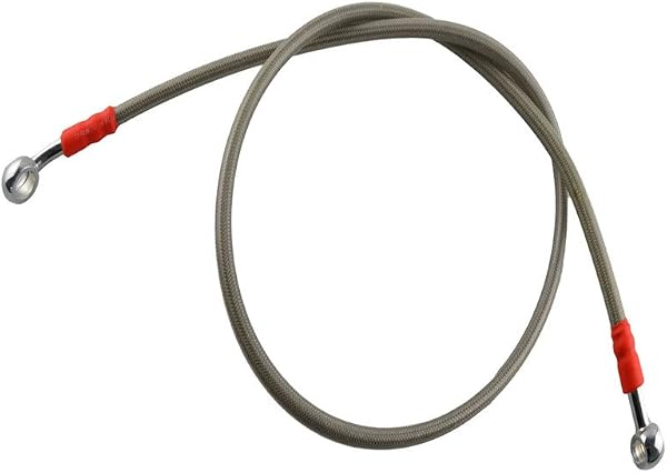 AHL Brake Hose Clutch Oil Hose Mesh Hose Hydraulic (230cm, Silver) - 1