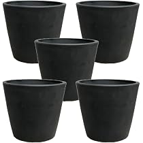 Amazon.co.jp: 【5個セット】BLACK PLASTIC POT【STANDARD TYPE】5号