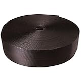 4 " x 300 ' 20 KポリエステルCargo Webbing – ブラック