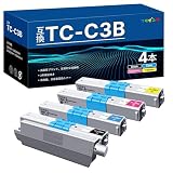 マタインク TC-C3B1 互換トナーカートリッジ OKI 対応 TC-C3BK1 TC-C3BC1 TC-C3BM1 TC-C3BY1 4色セット 対応機種:C824DN C835DNW C835DNWT C844DNW 大容量 残量表示 個包装