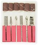 uxcell 軸付砥石　研削ビット　石セラミック　研磨工具　円筒　円錐形ペンキャップ　ビット　研磨布研削