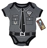 Mon Cheri Baby State Trooper面白い赤ちゃん男の子女の子Police Uniform幼児ノベルティボディスーツコスチューム カラー: グレー