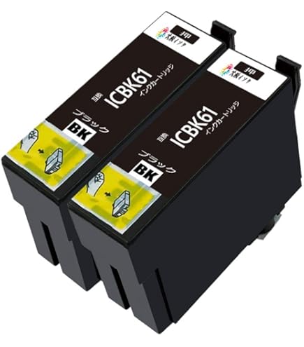 Amazon.co.jp: EPSON ICBK61(ブラック) ⇒ (IC4CL61 対応) [純正互換