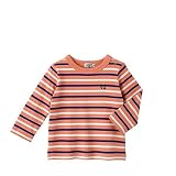 [ミキハウス] MIKIHOUSE 【ダブルＢ】 　Everyday Double_B 厚手のボーダー長袖Ｔシャツ （70cm-150cm） 63-5213-677 90cm オレンジ
