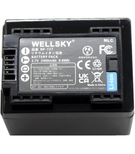 Amazon | WELLSKY BP-727 互換バッテリー [ 純正品と同じよう使用可能