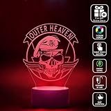 cmlartメタルギアソリッドFox Hound 3dランプ夜間7色変更BestギフトNight Light LED家具デスクテーブル照明ホーム装飾おもちゃ CMLART