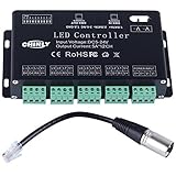 CHINLY 12 channel DMX 512 RGB LED strip controller dmx decoder dimmer driver DC5V-24V 5A/CH (12CH DM