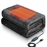 電気毛布 掛け 敷き 兼用 電気ひざ掛け usb給電 LEDディスプレイ表示 電気ブランケット 膝掛け 3段階温度調整 タイマー付き