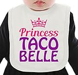 Princess Taco Belle Slogan ネクタイを有する有機ビブ Medium