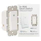 WifiスマートディマーライトスイッチワイヤレスリモートコントロールAnywhere Works with AlexaとGoogleアシスタントタイミング関数noハブ必要な中性線require WS-