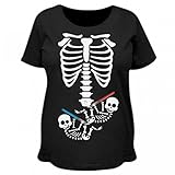 Good and Evil Twins :マタニティコットンTシャツ US サイズ: 4L カラー: ブラック