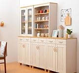 台所/キッチン キャビネット 家電収納　OK！ 収納 家具 ハイタイプ 収納棚 引き出し フレンチカントリー