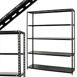 NC-1800-24 幅180×奥行45×高さ240cm 5段 ブラック 70㎏/段
