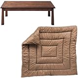 こたつ本体＋掛布団 2点セット《国産こたつテーブル Bran [ ブラウン / 長方形 120] / 国産こたつ掛け布団 ブラウン 》