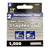 Surebonder 44114 Light Duty 1/4-Inch Leg Length, .500-Inch Crown Staples, Swingline Type, 1000 Count