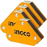 INGCO(インコ) 溶接マグネット 溶接 マグネット 溶接ホルダー 4個入り(Sサイズ) 磁気溶接ホルダー 溶接用マグネットAMWH4001