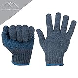Blue Ridgeブランド™作業手袋 – コットングローブ – ゴムグリップ手袋 – メンズ作業手袋値パック – 安全手袋