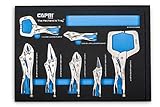 Capri Tools Klinge Locking Pliers Set with The Mechanic's Tray 7-Piece [並行輸入品]