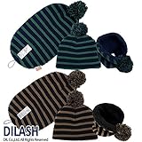 (ディラッシュ) DILASH 秋'14 ニット帽風マフラー L ネイビー