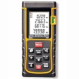 KINGTOP レーザー距離計 携帯型距離測定器 最大測定距離80m LCDデジタル表示 IP54防塵 防水性能 バックライトディスプレイ搭載 自動計算 電池付き 1年保証付き　バージョンアップ版 (