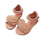Honey baby　ガールズ フォーマル靴 パール レース女の子シューズ　ダンスシューズ フラットシューズ 女児 サンダル フォーマル 結婚式 発表会 お出かけ 通園 通学 プレゼント 夏 (内寸2