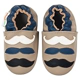 モモベビー乳幼児/トドラー ひげ ソフトソールレザーシューズ ネイビー 6-12 ヶ月/3-4 M 米国トドラー (インポート)