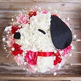 高岡大仏前花金　（スヌーピーＳ30）　わんわんパラダイス☆スヌーピー風なキャラアレンジ☆（サイズS)　（サイズ　幅　15ｃｍ　高さ13ｃｍ）母の日　敬老の日　父の日　誕生日　発表会　お祝い　　結婚記念