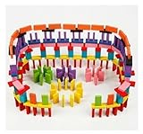 Alytimes 240pcs Authentic Basswood Standard Wooden Kids Domino Rally Building Kits Kids Game ゲーム Pla