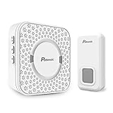 ワイヤレスチャイム Potensic 【改良版】IP66防水 防塵 ドアベル 呼び出しチャイム 呼出音楽55曲選択可 ドアチャイムセット 最高300Mの無線範囲 5段ボリューム調整可 （受信機1個 押