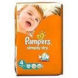 Pampers Simply Dry Size 4 Maxi 7-18kg (46) - Pack of 6 by Pampers