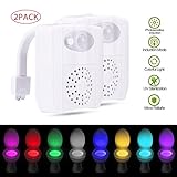 16色UV消毒トイレトイレライト、モーションセンサーLEDナイトライト、ライトボウル検出