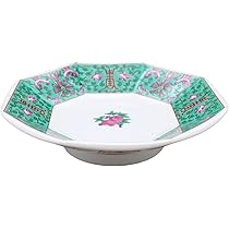 Amazon.co.jp: 中華オープン 緑彩宝華 八角皿 [ 18.5 x 4.8cm ] 料亭