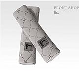 オートカーシートベルトカバーPlush Seat肩パッドクッション2個1ペア(グレー) )