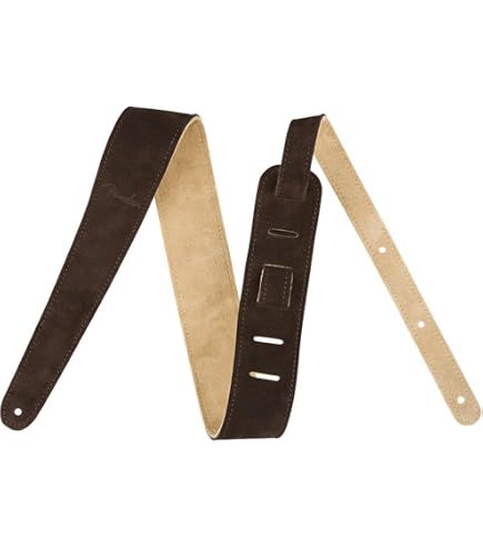 Amazon | [フェンダー] ストラップ 2” Suede Strap, Gray/Tan