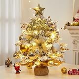 【2025新登場】 クリスマスツリー 卓上 ミニツリー 45cm 雪化粧 卓上ツリー 3mLED飾りライト付き 組立簡単 収納便利 クリスマス飾り セット 豪華 北欧風 屋内 商店 部屋 クリスマスグッズ 日本語説明書付き