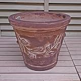 ベトナム鉢 プラハ (30cm) ファイヤーウォッシュ色 テラコッタ 植木鉢 プランター アンティーク調 陶器鉢 おしゃれ 園芸 ガーデニング ヨーロピアンガーデン