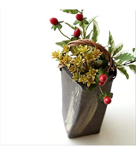 Amazon.co.jp: 信楽焼 古陶つる渡し花入れ【ha-0001】 花瓶 花器