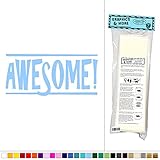 Awesome – キッズ部屋Inspirational – ビニールステッカーデカール壁アート装飾 ブルー 061116W5093_IceBlue