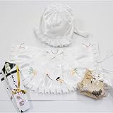 【日本製】お宮参り小物4点セット 男の子 フード帽 よだれかけ 扇子 お守り袋 【ギフト対応】