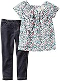カーターズ Carter's カットソー 半袖 ジャージー綿100% ＆ レギンス 綿95% ポリウレタン5% 2点セット 2-Piece Top & Jegging Set 3M (55-61cm)