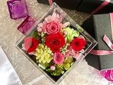 プリザーブドフラワー 枯れない 花 フラワー ギフト アレンジメント 母の日 父の日 卒業 入学 出産 お祝い プレゼント に最適 ギフト ボックス カラーバリエーション 豊富 リボン付きボックス ラ