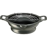 高木金属工業(Takagi Metal) 高木金属 天ぷら鍋 段付き ホーロー IH対応 22cm ブラック TP-22D