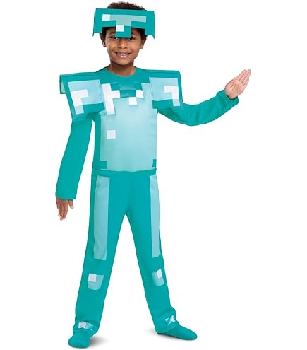 Disguise Herren Minecraft Armor Kostüm Für Erwachsene – Inkl. 3D-Oberteil & Charakter-Kopfbedeckung, Offiziell Lizenziert